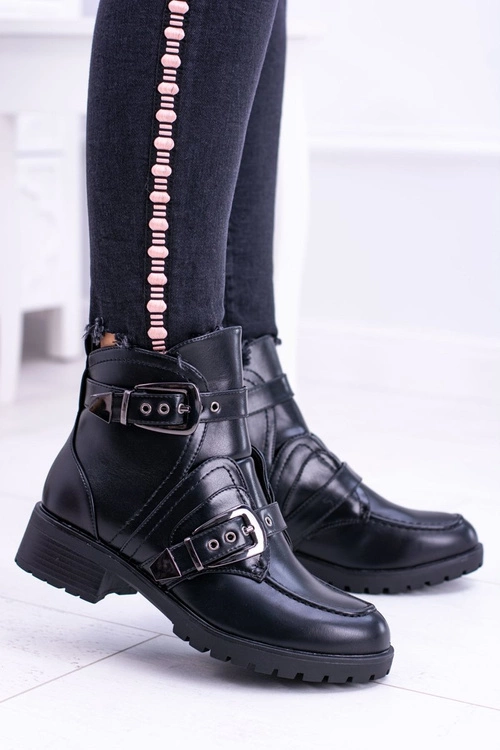 Damskie Botki Z Klamrami Ocieplane Skadi