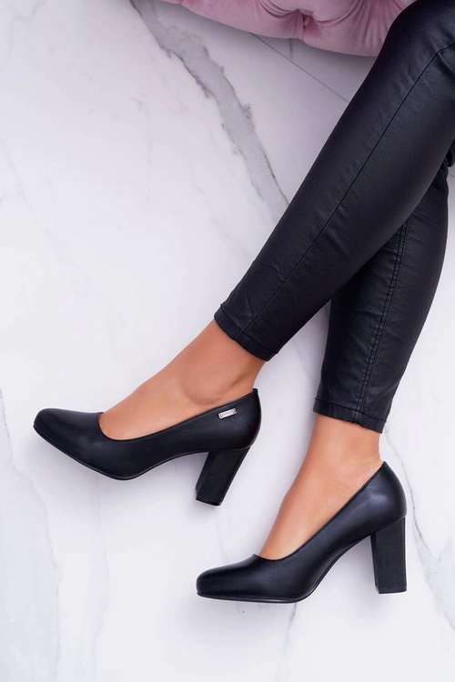 Czółenka Damskie Sergio Leone PB130 Czarne Amber