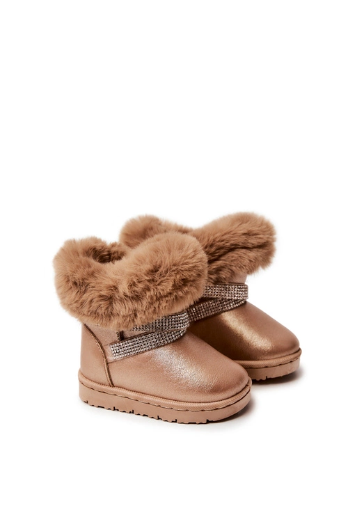 Śniegowce Dziecięce Z Cyrkoniami Złote Hollee