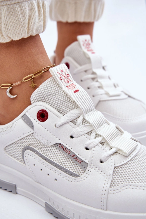 Damskie Niskie Sneakersy Cross Jeans LL2R4011C Białe