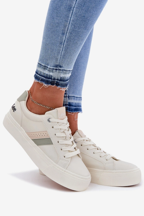 Sneakersy Damskie LEE LAYLA WOMEN LOW 50251003 Zgaszona Biel