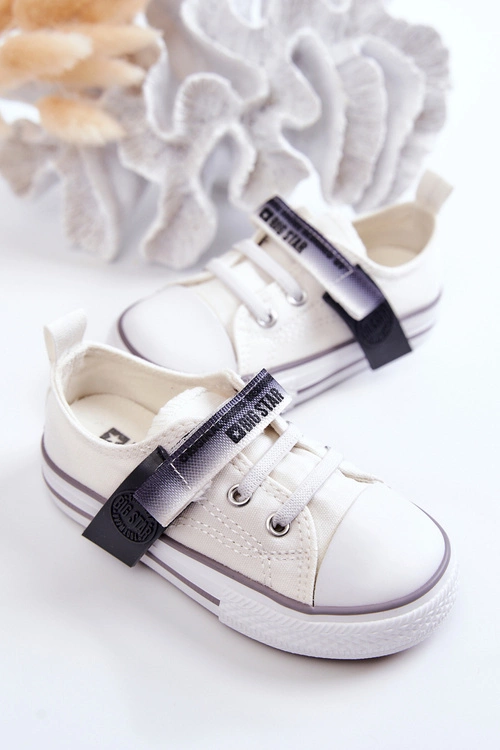 Dziecięce Niskie Trampki BIG STAR JJ374075 Białe