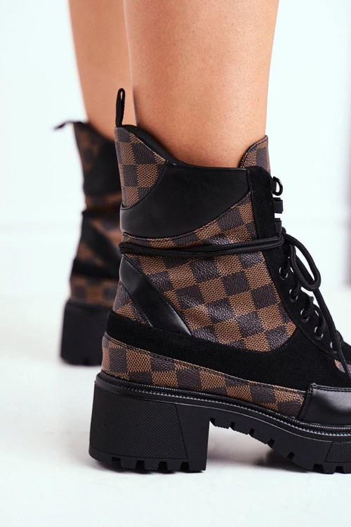 Damskie Botki Trapery Czarne NS169P Milady