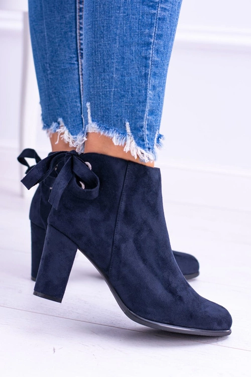 Sergio Leone Granatowe Botki Na Słupku Zamsz Symfonia