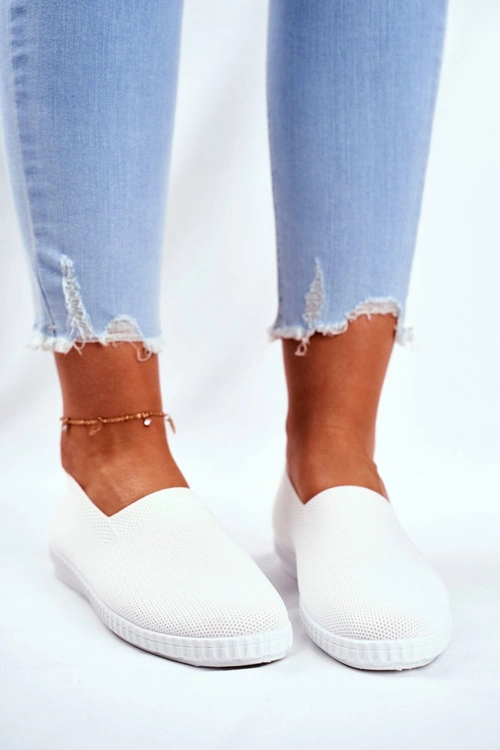 Damskie Trampki Wsuwane Tenisówki Białe Grigio