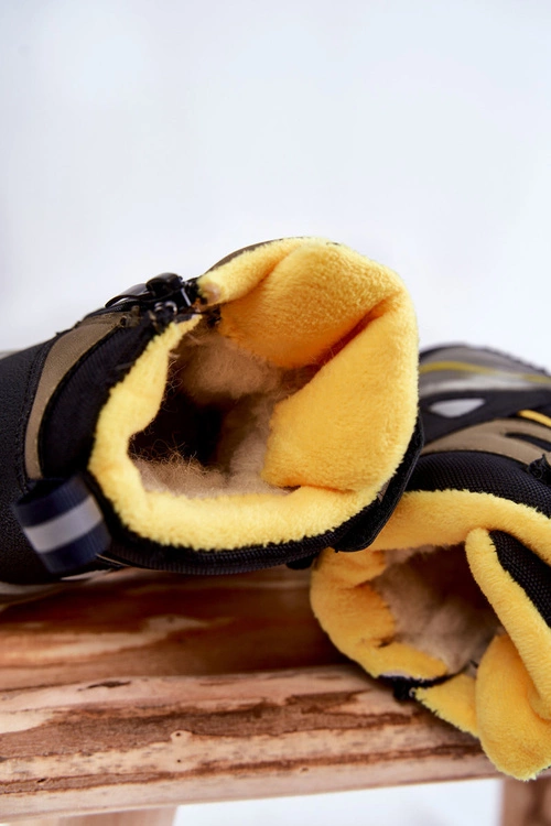 Dziecięce Botki Trapery Ocieplane Wełną Khaki Marco