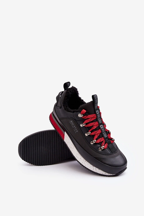 Męskie Buty Sportowe Ocieplane Czarne Big Star MM174111