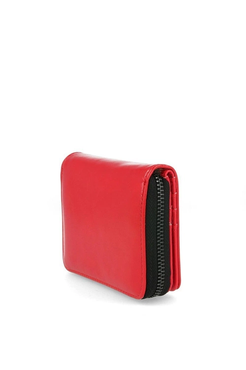 Portfel Damski Podkówka MONNARI PUR0040-005 Czerwony Połysk