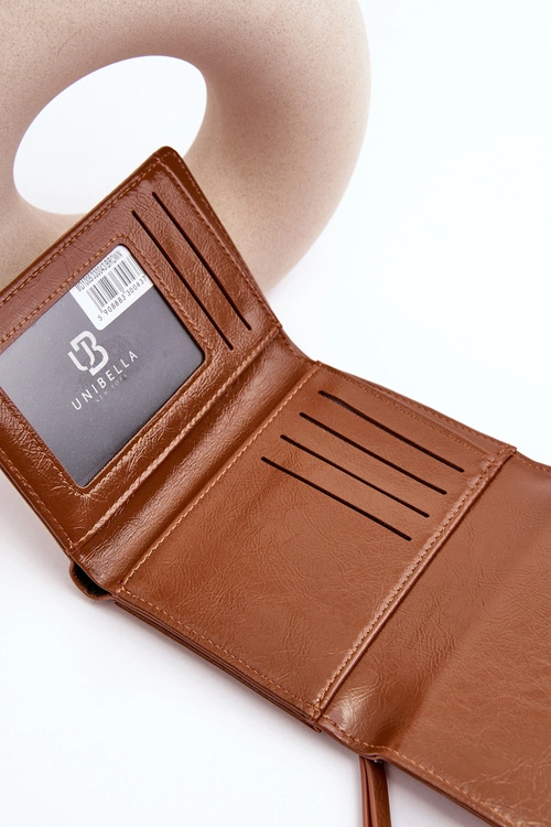 Damski Portfel Portmonetka Z Ekoskóry Brązowy Joanela