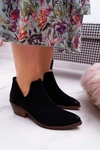 Botki Damskie Czarne Wiosenne Skórzane Anabella