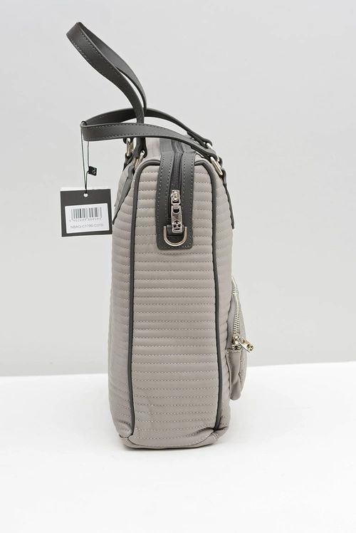 Damska Duża Pikowana Szara Torba Nobo