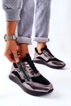 Skórzane Sportowe Buty Sneakersy Czarno Srebrne Minor