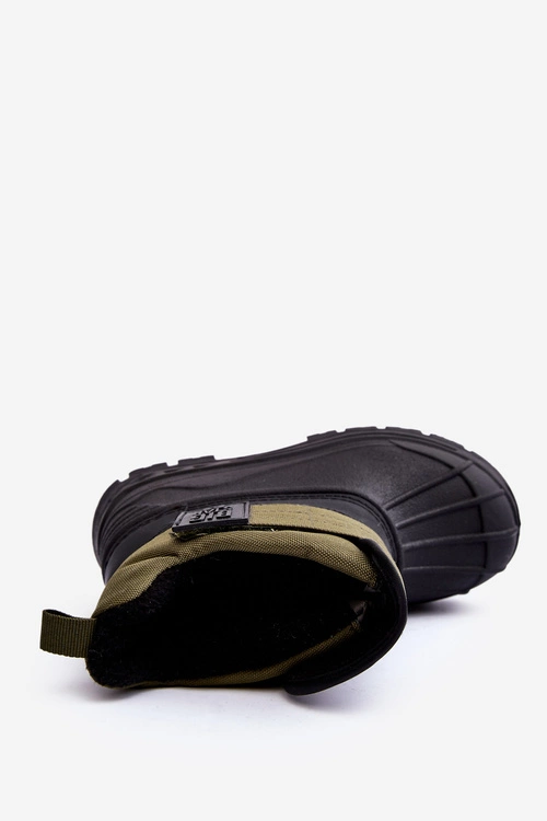 Dziecięce Śniegowce Na Rzep Ocieplane Khaki Big Star MM374123