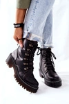 Botki Damskie Workery Czarne Magris