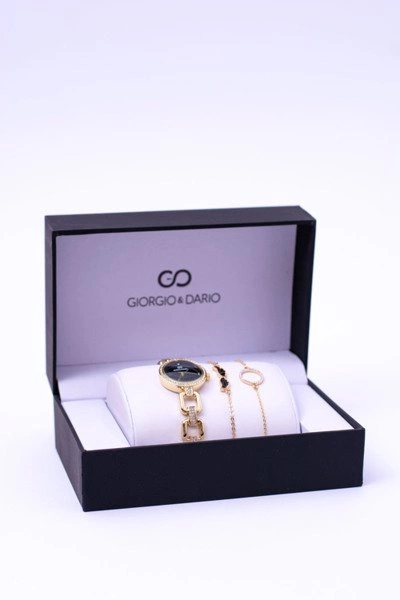 Zestaw Giorgio Dario Złoty Zegarek Dwie Bransolety