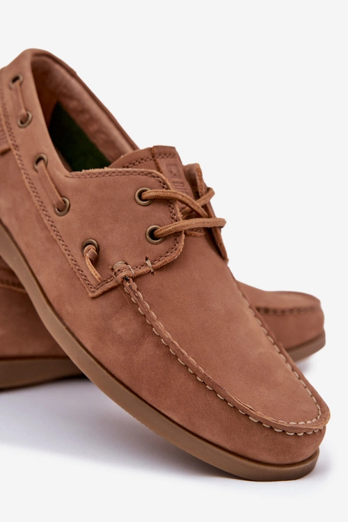 Skórzane Mokasyny Męskie Big Star RR174162 Camel