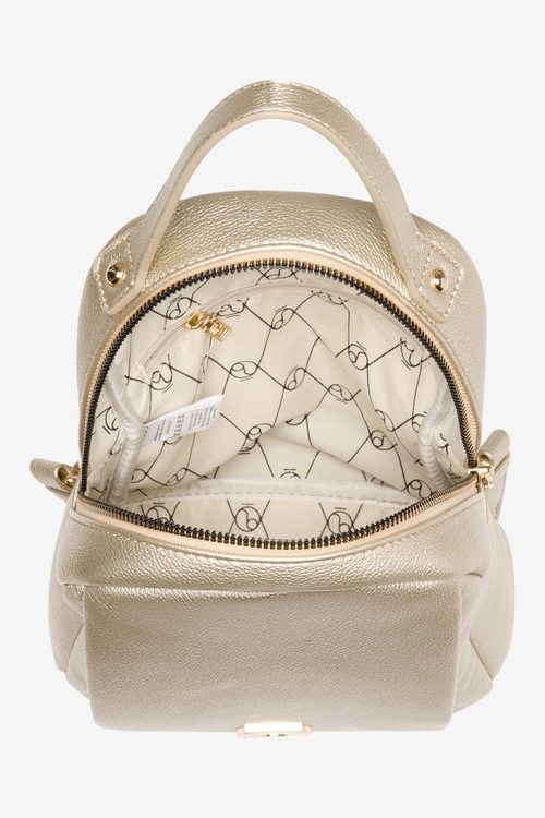 Damski Mały Plecak Z Eko Skóry NOBO BAGP230-K023 Złoty