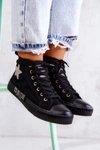 Klasyczne Wysokie Trampki Big Star JJ274380 Czarne