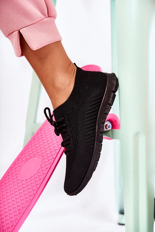 Damskie Wsuwane Sportowe Buty Czarne Sequro