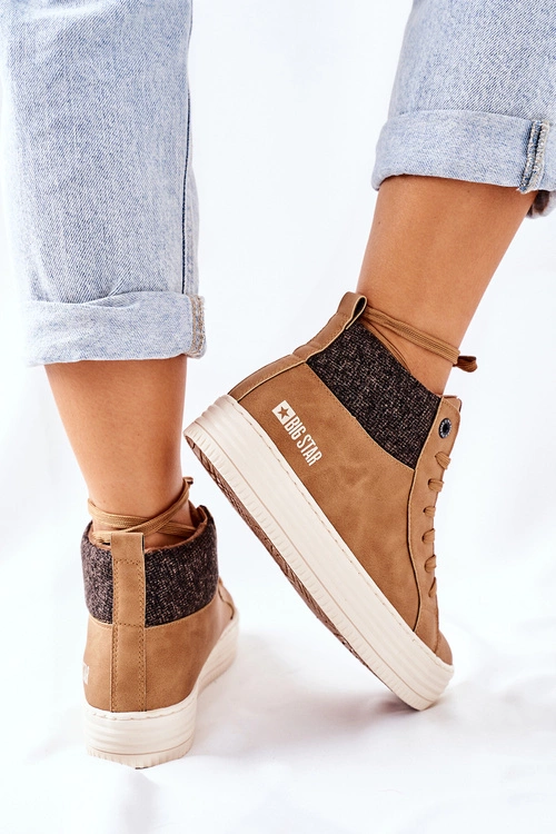 Wysokie Ocieplane Trampki Big Star II274145 Camel