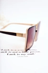 Damskie Okulary Kwadratowe V130032 Czarno-Beżowe