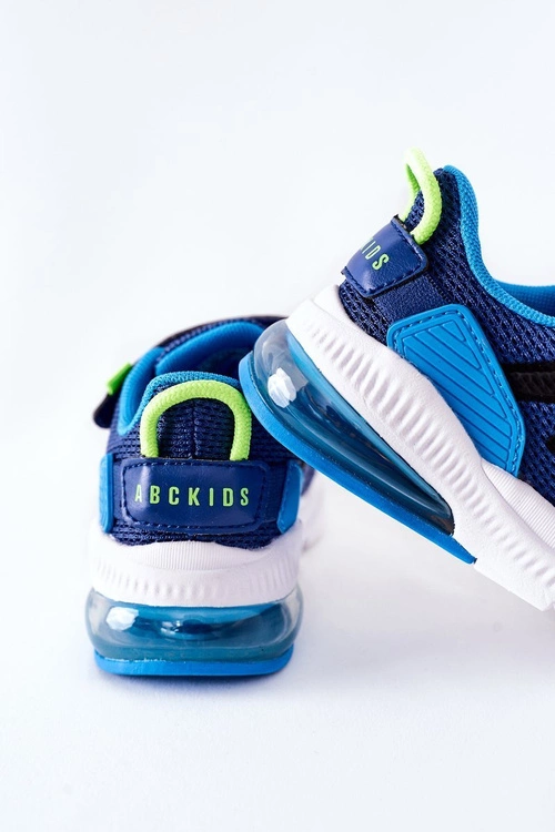 Dziecięce Sportowe Buty Na Rzep ABCKIDS Niebiesko-Czarne