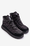 Ocieplane Męskie Buty Zimowe Sznurowane Progress PROGJ-24-153 Czarne