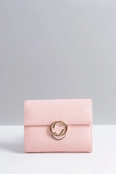 Mały Damski Portfel Pudrowy Róż Portmonetka