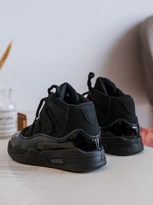 Dziecięce Sportowe Buty Sznurowane Czarne Darina