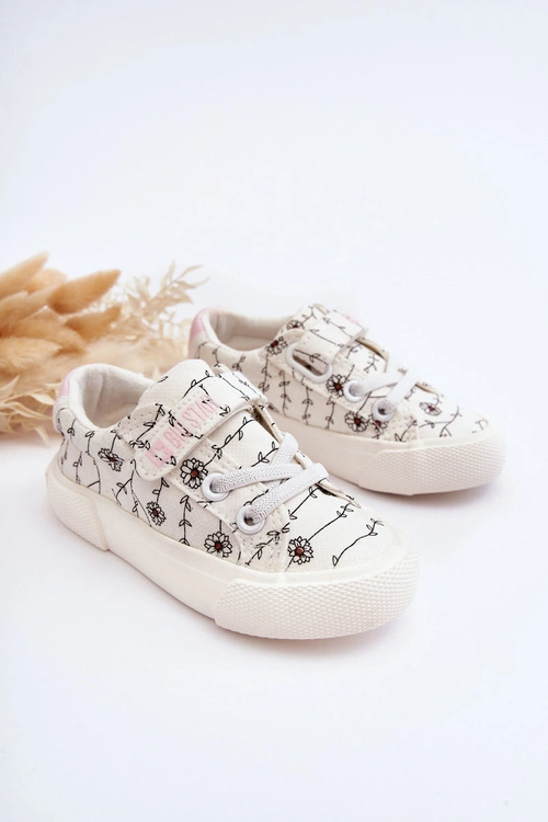 Dziecięce Materiałowe Trampki BIG STAR JJ374102 Białe