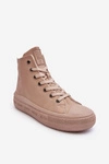 Damskie Trampki Na Suwak Ocieplane Beżowe Big Star MM274022 