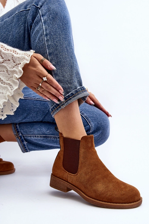 Niskie Botki Sztyblety Damskie Camel Sawarra