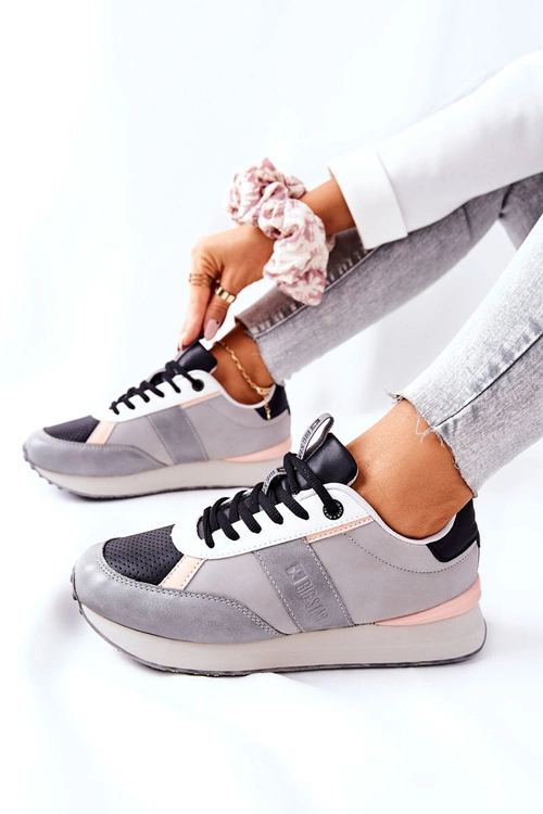 Sportowe Buty Memory Foam Big Star II274398 Szaro-Czarne