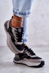 Damskie Sneakersy Sportowe Big Star KK274100 Czarno-Szare