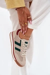 Niskie Sneakersy Damskie Ciemnobeżowe Rulaana