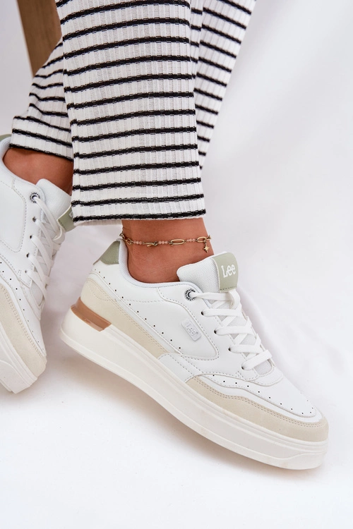 Sneakersy Damskie Na Platformie LEE EMMA WOMEN LOW 50251014.04L Beżowe