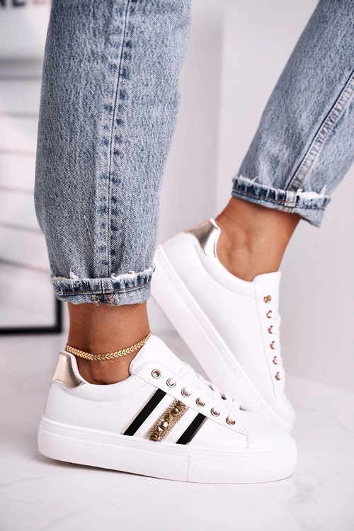 Sportowe Damskie Buty Białe Rylee