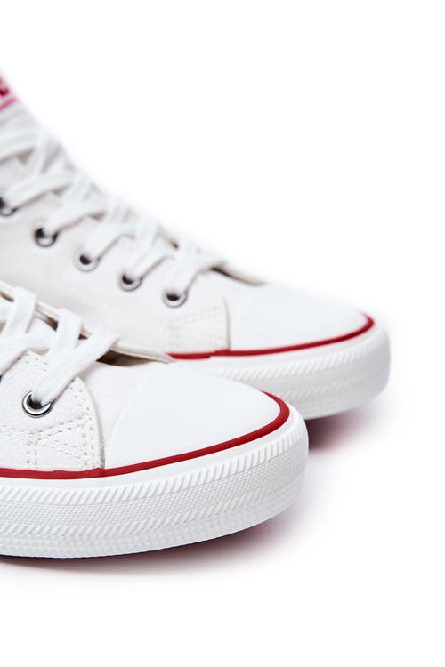 Męskie Wysokie Skórzane Trampki BIG STAR JJ174071 Białe