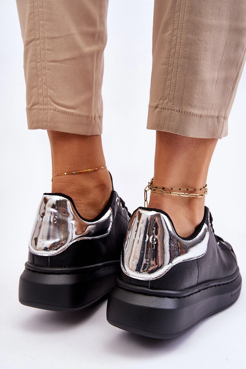 Damskie Buty Sportowe GOE LL2N4012 Czarno-Srebrne