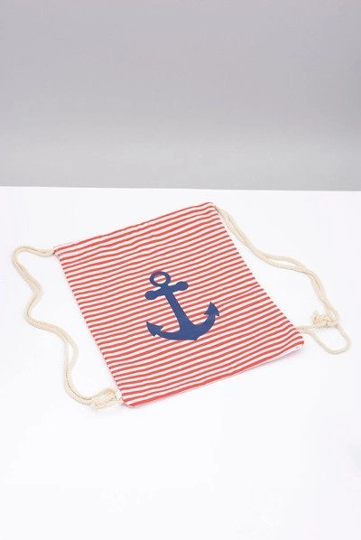 Damska Marynarska Torebka Czerwony Worek Plażowy