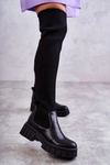 Wysokie Damskie Kozaki Za Kolano Czarne Austin