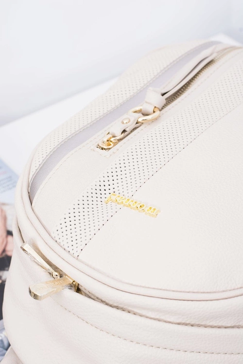 Klasyczny Plecak Damski Beżowy Elegancki A4