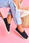 Klasyczne Damskie Espadryle Czarne Flaure 