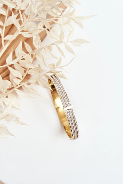 Bransoletka Ze Stali Nierdzewnej Z Cyrkoniami Złota