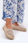 Espadryle Damskie Na Platformie Vinceza 17392 Beżowe