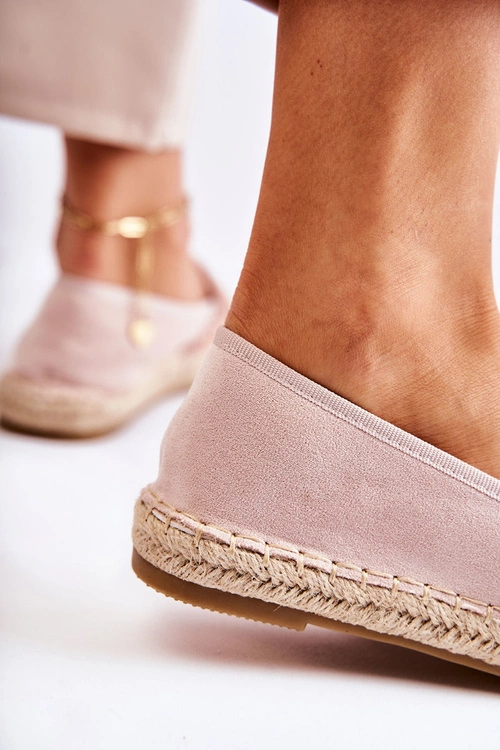 Damskie Wsuwane Espadryle Z Cyrkoniami Różowe Massal