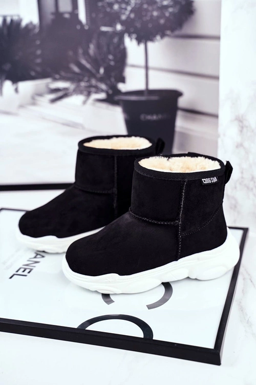 Dziecięce botki Big Star śniegowce czarne GG374085