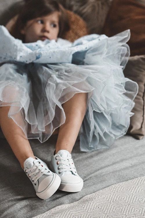 Dziecięce Klasyczne Niskie Trampki BIG STAR HH374094 Niebieskie