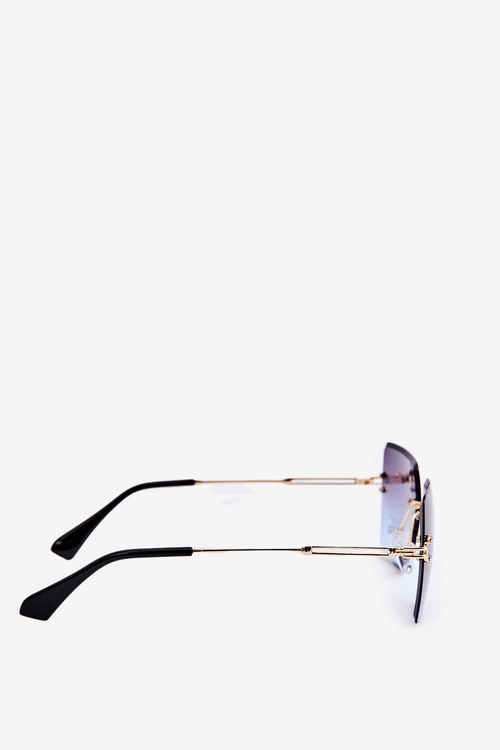 Damskie Okulary Przeciwsłoneczne Z Cieniowanymi Szkiełkami UV400 Złoto-Niebieskie