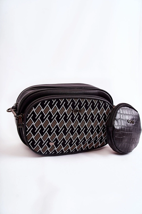 Damska Torebka Listonoszka 3w1 GOE ZNJ031 Czarna